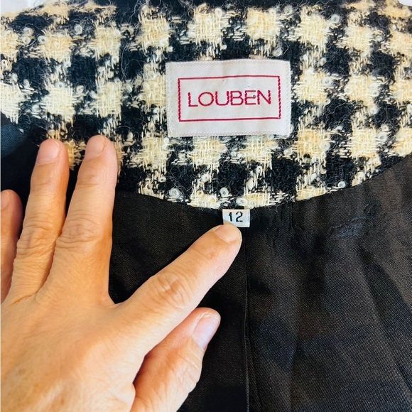 Stylish Houndstooth Women's Wool Blazer - Picture 4 of 6